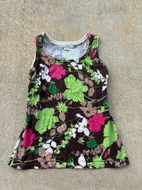 Vintage Floral Cotton Knit Tank